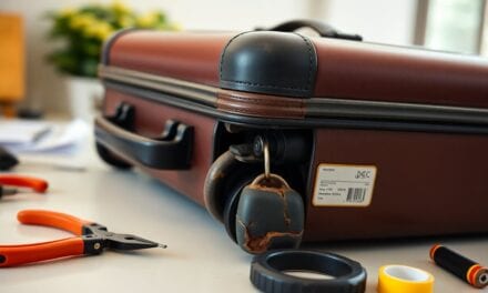 Jak naprawić drobne uszkodzenia walizki samodzielnie | Opiszesz, jak szybko i tanio naprawić kółka, zamki czy uchwyty w walizce, używając podstawowych narzędzi. Dzięki temu walizka posłuży jeszcze przez wiele wyjazdów.