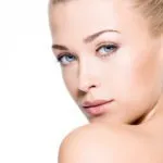 Beauty skin of a female face - isolated