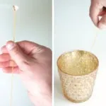 Zapalanie świeczek za pomocą makaronu