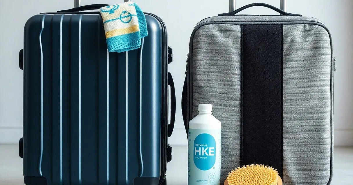 Czyszczenie walizki z tworzywa sztucznego i materiałowej – różnice i najlepsze praktyki | Wyjaśnisz, jak dbać o walizki z różnych materiałów, by nie uszkodzić ich powierzchni. Proste środki i metody pozwalają utrzymać je w czystości bez dodatkowych kosztó