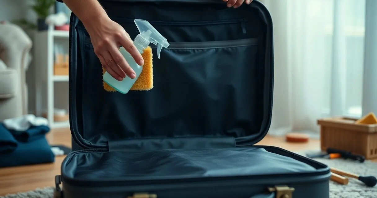 Czyszczenie walizki po powrocie z podróży – krok po kroku | Opiszesz, jak dokładnie wyczyścić walizkę zarówno z zewnątrz, jak i wewnątrz, używając prostych środków czystości. To proste czynności, które pomagają zachować walizkę w dobrym stanie przez długi