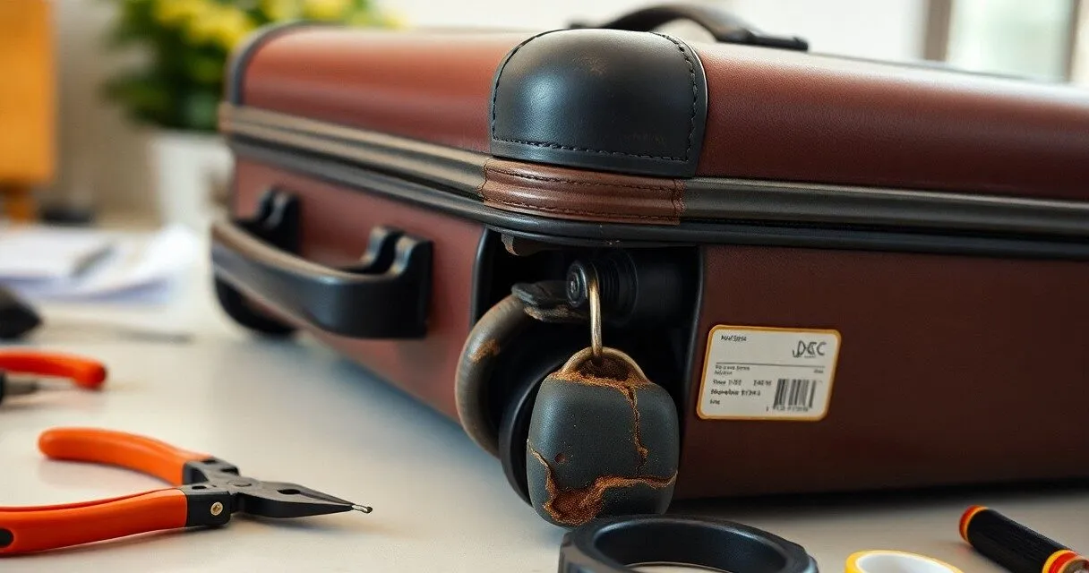 Jak naprawić drobne uszkodzenia walizki samodzielnie | Opiszesz, jak szybko i tanio naprawić kółka, zamki czy uchwyty w walizce, używając podstawowych narzędzi. Dzięki temu walizka posłuży jeszcze przez wiele wyjazdów.