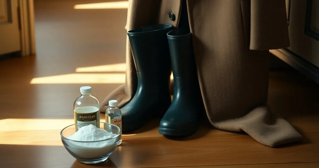 Odświeżanie zapachu płaszcza i kaloszy po podróży | Podpowiesz, jak pozbyć się nieprzyjemnych zapachów przy użyciu naturalnych środków, takich jak soda oczyszczona czy ocet. To ekologiczne i tanie sposoby, które nie wymagają specjalistycznych preparatów.
